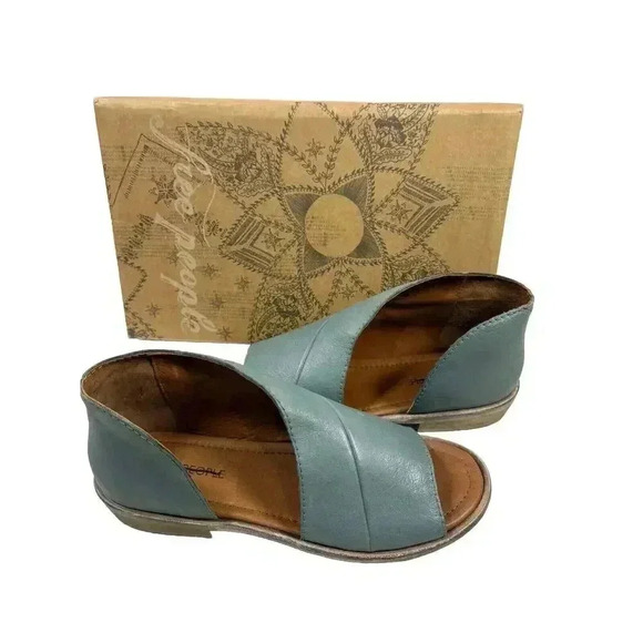 New W/ Box Free People Mont Blanc Blue Grey Size 38.5 (8) Sandals - Picture 3 of 5